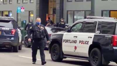 Portland police tries to talk down a suicidal man with a knife. Antifa shows up to scream and cause a scene.