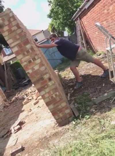 HMB while I tip this brick wall.
