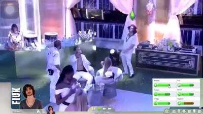 Fiuk agindo como um Sims no BBB (créditos ao @zViniSouza no Twitter)
