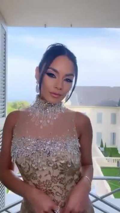 glamorous Cannes dress