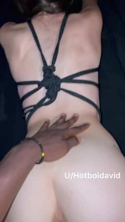 Watch as she creams over my black cock