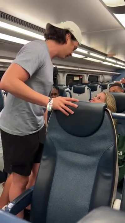 Karen berates German tourists on train after hearing them speaking in German