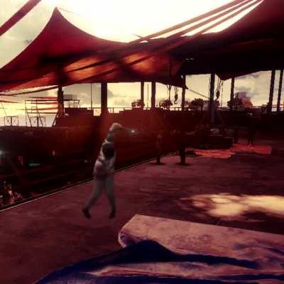 Me casually emoting in the tower