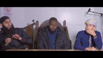 What the actual fuck is this guy on about? And then absolutely loses his mind when people are talking....