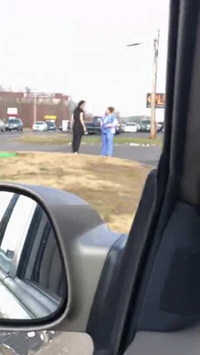 Drunk lady loses it after causing an accident and gets arrested