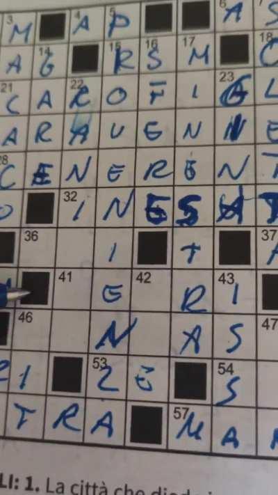 Qualcuno mi aiuta con il Cruciverba?