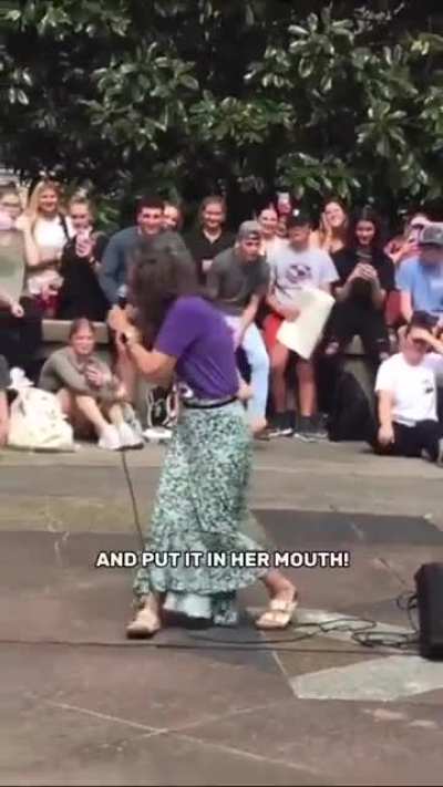 Speaker trying to promote abstinence on a college campus