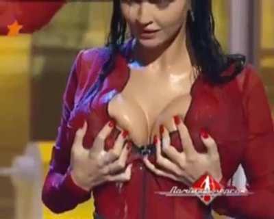 Saturated TV Game Show Boobs