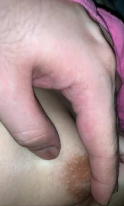 One of our old posts! Some Nipple play! ❤️