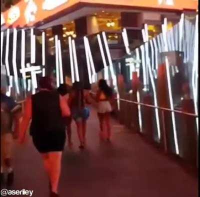 Lady angrily accuses street performer of racism because she is confused about the instrument he's playing