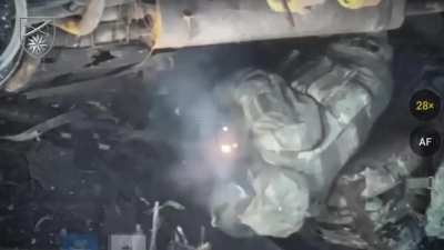 After a failed assault on Ukrainian positions, a russian invader injured by an FPV drone decided to kill himself by shooting himself in the head