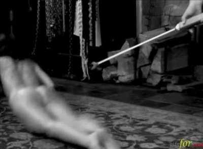 If she doesn’t move, shock her cunt and ass and see her fly forward