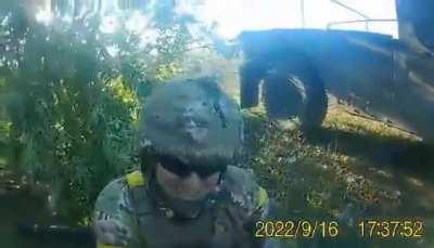 Helmet saves an American volunteer's life. 'A rocket bounced off my head ??