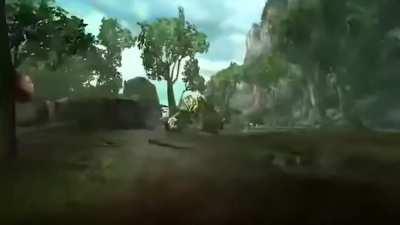 Recorded Zinogre with a strange roar