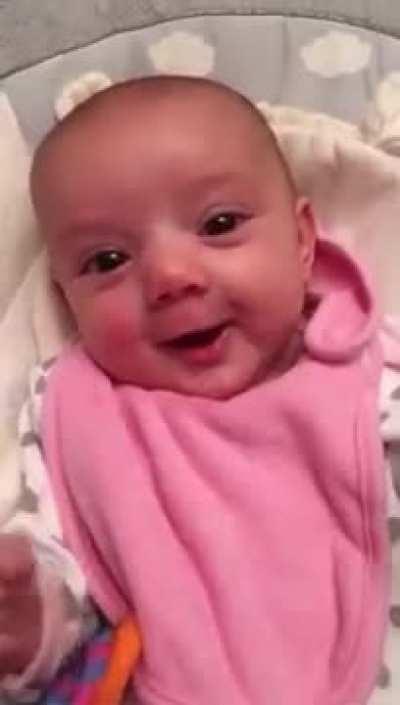 8 week year old baby literally says "I love you"