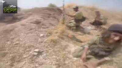 FSA Fighters Use Heavy Equipment As Rolling Cover