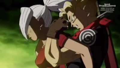 This is an actual scene from DB heroes, I shit you not