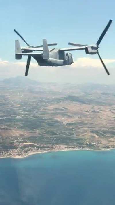 MV-22B enroute to NAS Sigonella from the boat