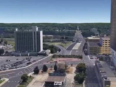 I edited the “Ok computer” cover in a Google Earth video