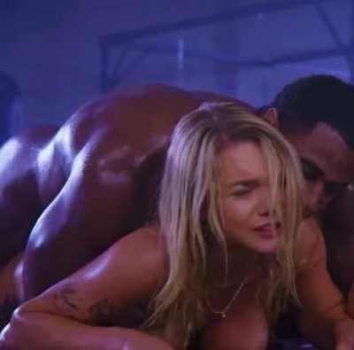 Gabbie Carter getting proneboned GOOD in her first Blacked scene