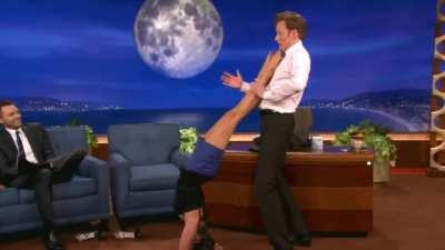 Throwback to Nina using Conan as a human yoga wall. I remember people theorising if he was running around to get rid of his boner