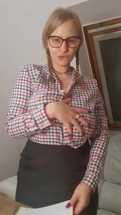 Office. Me. Papers. Work. Big tits. heh