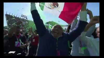Checo's Dad wins the mexican grand prix!