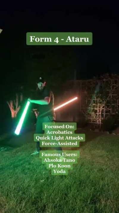 Cool lightsaber techniques.