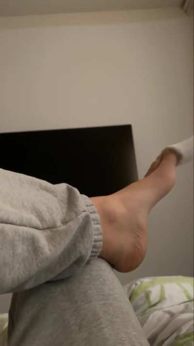 Teen boy sock removal