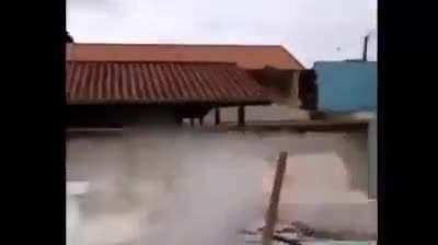 Pushing a wall (he survived)