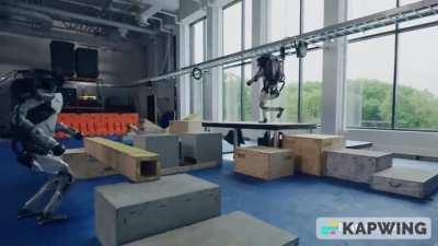 We need to see a dance and parkour competition between Optimus and Atlas!