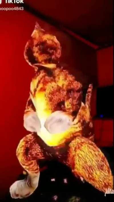 Omg look its a giant cat dancing! Wholesome!