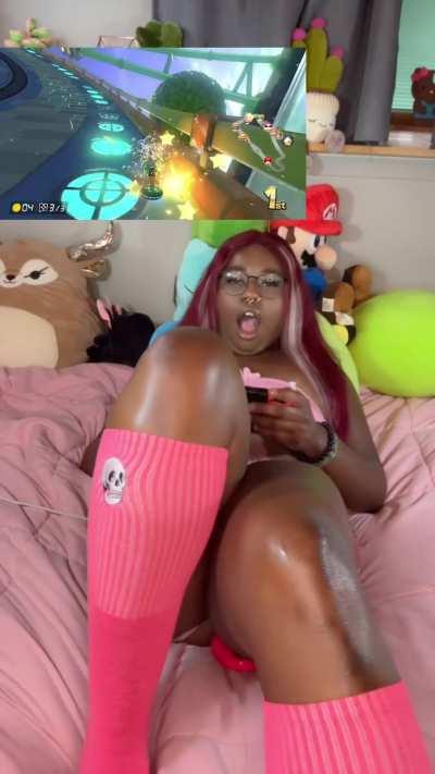 Cumming and playing Mario Kart Come Join Me 🤭💦