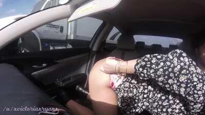 What happens when you catch me giving road head... [GIF]