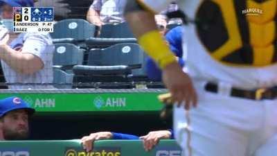 Anthony Rizzo and Justin Steele laugh at the Pirates.