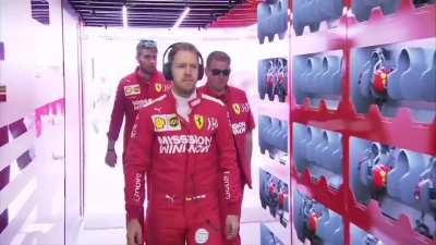 Vettel on his way to Maranello after his podium