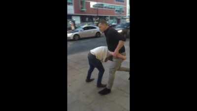 Two English guys start a fight with the wrong Lithuanian.