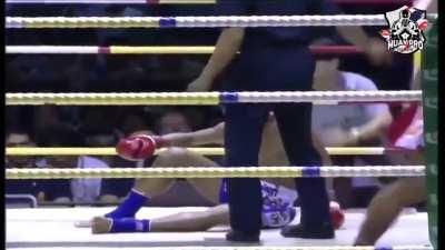 Muay Thai Low Kick Knockouts Highlights 💥