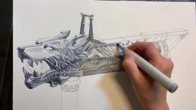 All done! Fighting Lions done in Copic Marker :) 12 hours of work, shown in 47 sec.