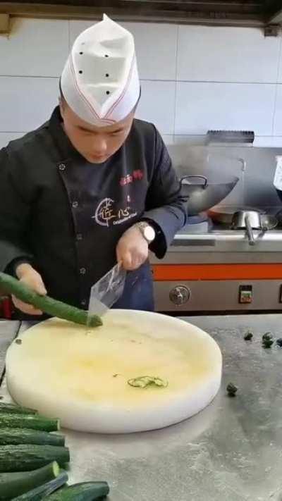 Now let's play a game, which slice is a cucumber and which is flesh....