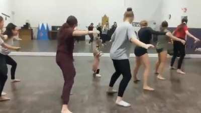 Baby Chelsea shows up to her first day on the job as a fitness instructor at Lifetime Fitness...