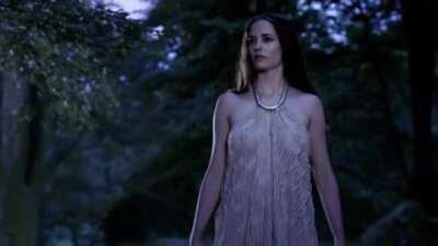 Revealing her big tits