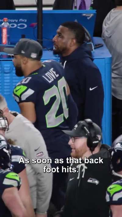 [Mic'd Up] Seahawks safety Julian Love on Drake Maye's dropback: 