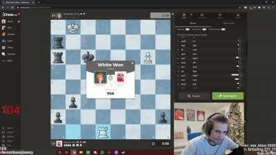 He thought he won until the chat pointed out he just barely ran out of time...