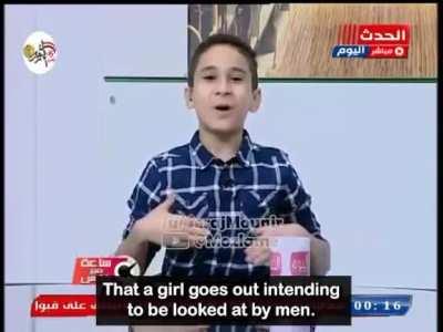 Boy preacher parrots victim-blaming rhetoric on sexual harassment