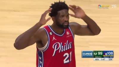 [Highlight] An excited Joel Embiid wants to hear it from the fans