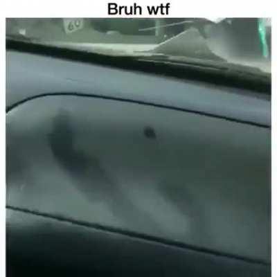 Raised truck flatbed collided with highway sign (2017)