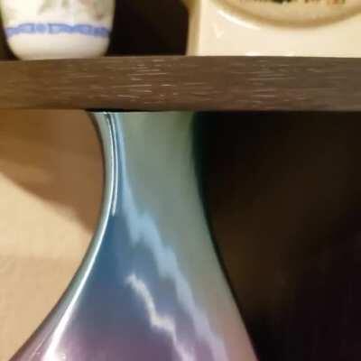 A perfect fit. 3D printed vase and my corner wall shelf.