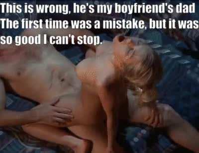 Don't feel bad. Just think of it as taking sex lessons from a more experienced man so you can satisfy your boyfriend better.