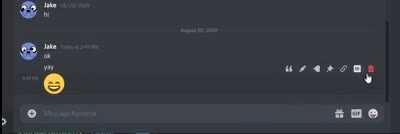 now on canary, hold shift to activate message quick action toolbar (1 click delete!)